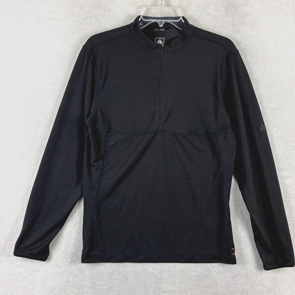 VTG Nike ACG Shirt Mens M Black 1/2 Zip Baselayer 1 Performance Ski Trekking 90s